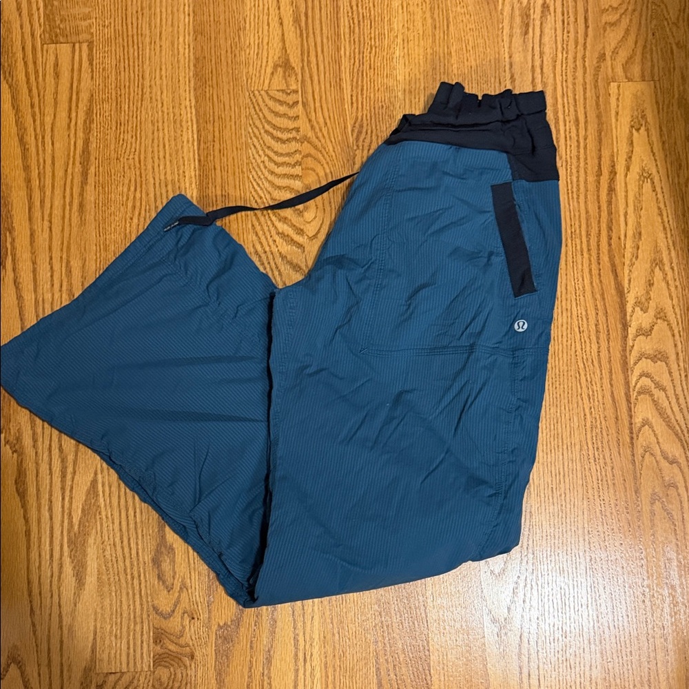 Lululemon Athletica Teal and Black Track Pants